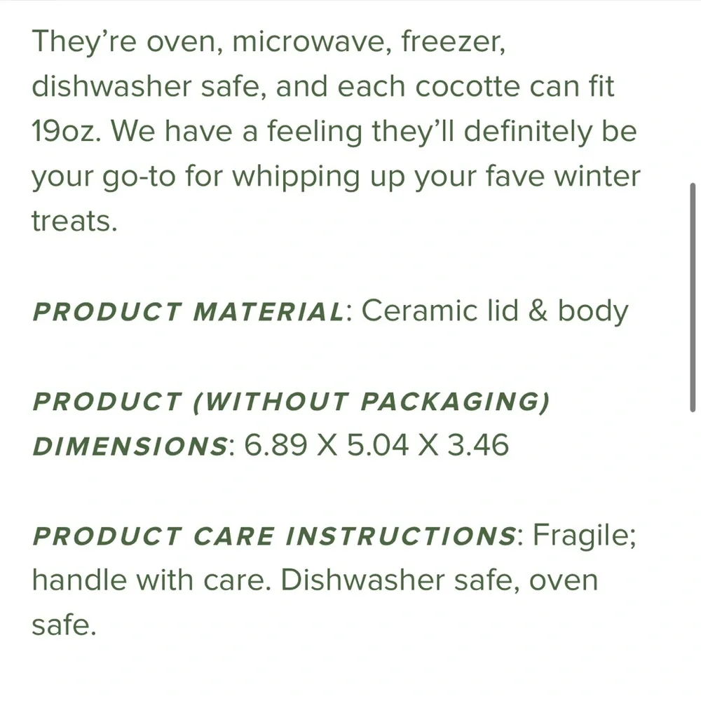 Brocc your body Mini Round Ceramic Cocotte Set - Picture 5 of 6